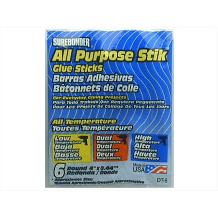 Fpc Surebonder Glue Stick Full Size All Temperature 6piece 4 in SRB6.DT